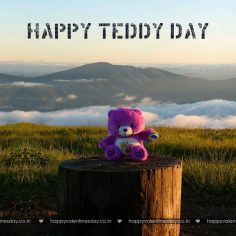 Teddy Day – happy valentines day sign